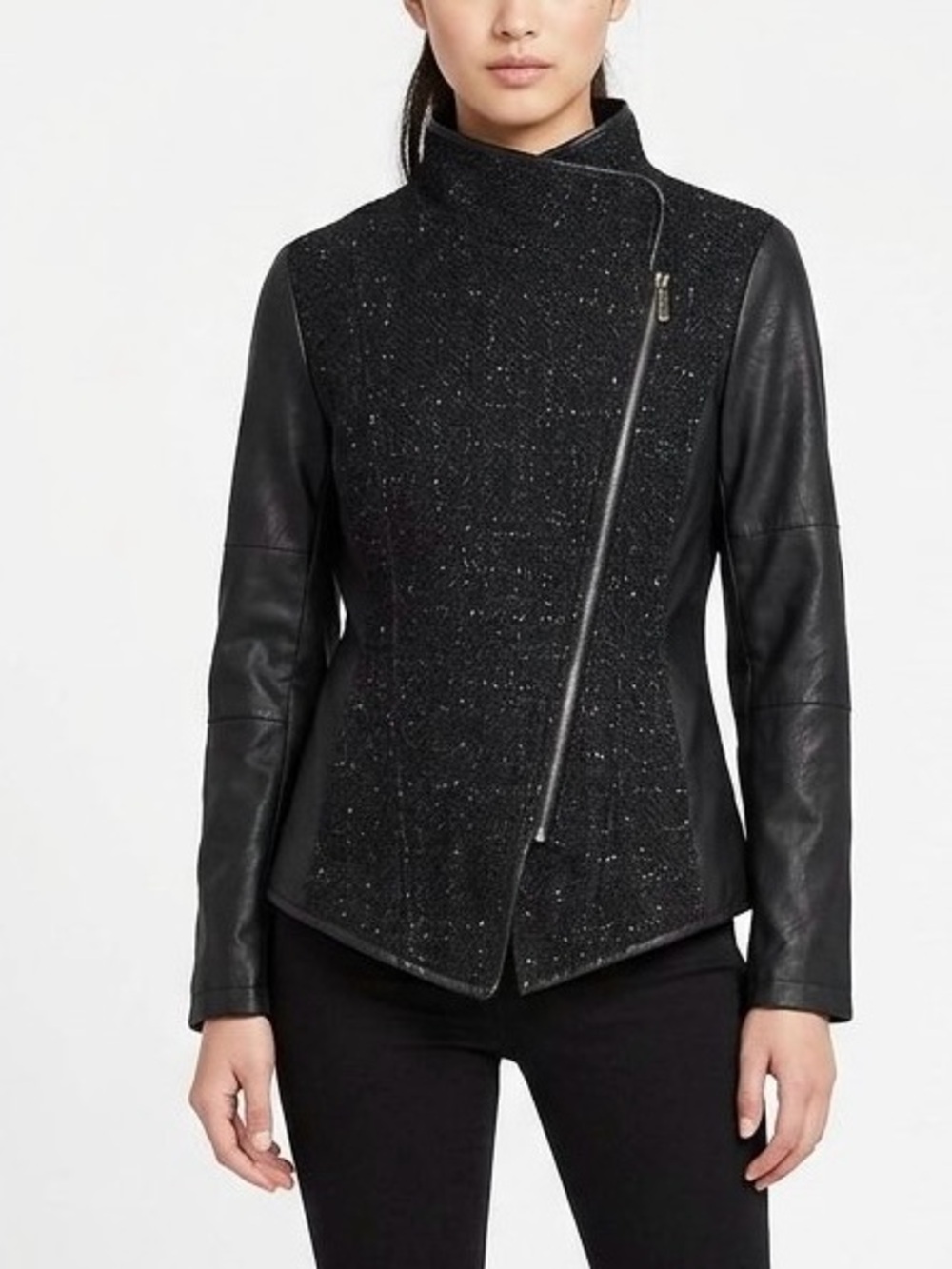 NWT Star Wars Rule The Galaxy Textured Tweed Faux Leather Jacket Medium